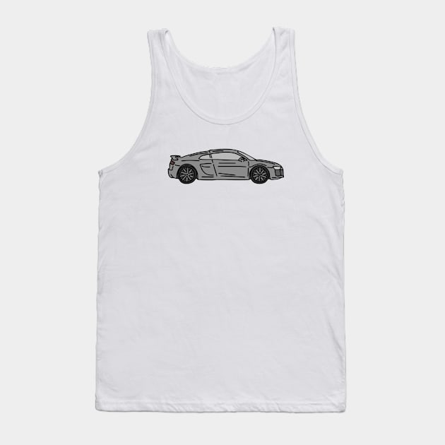 grey sport car Tank Top by fokaction